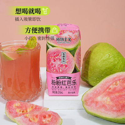 植物主义红芭乐果汁饮料含NFC果汁红心芭乐汁饮品整箱210ml*12瓶