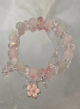 春日来信~小桃花串珠手链2023年新款潮小众设计樱花高级感手链