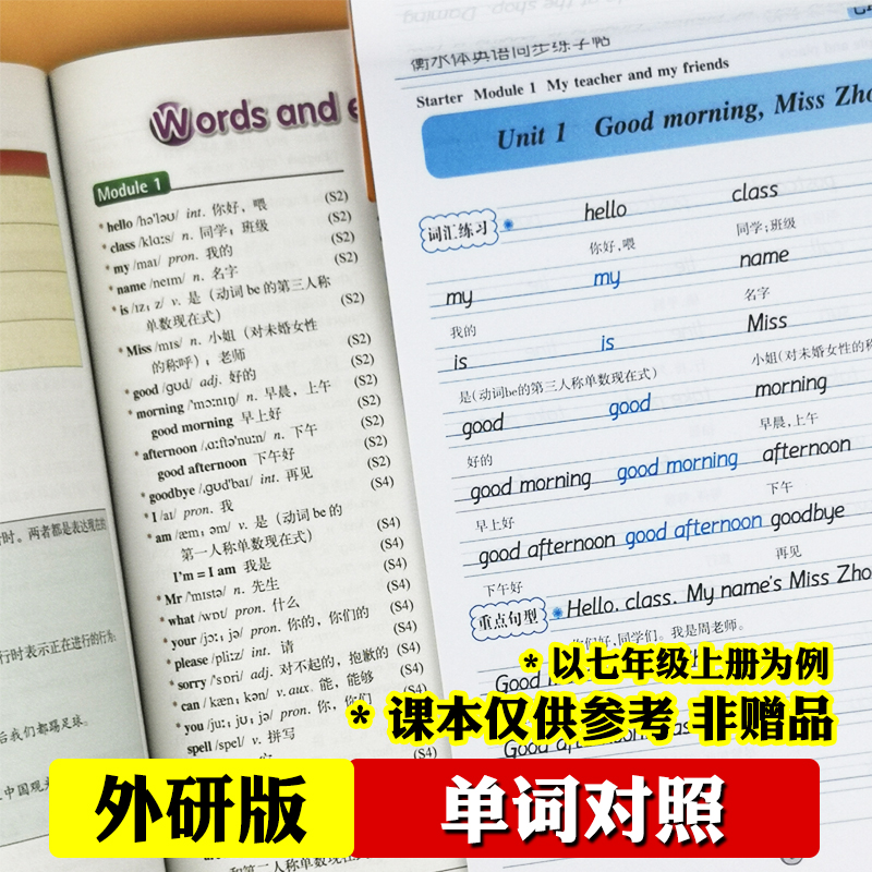 衡水体英语字帖外研版七年级八年级上册下册衡水体英文字帖初中生英语同步练字帖中考满分作文单词词汇英文字帖笔墨先锋-图1