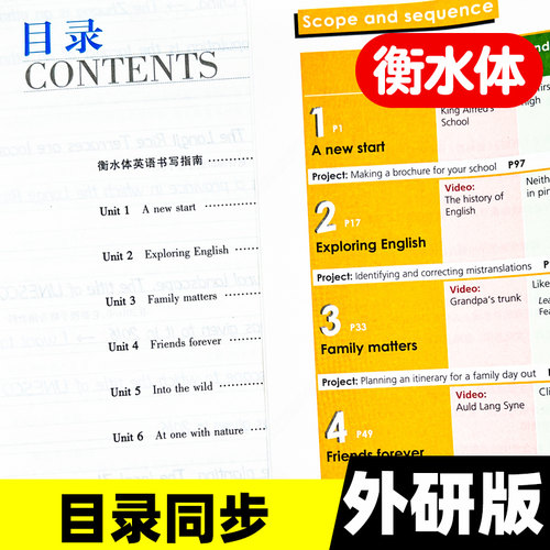 高一英语字帖外研版衡水体新教材高中必修一必修二必修三同步英语字帖人教版语文字帖描摹练字帖上册下册李放鸣笔墨先锋 - 图1