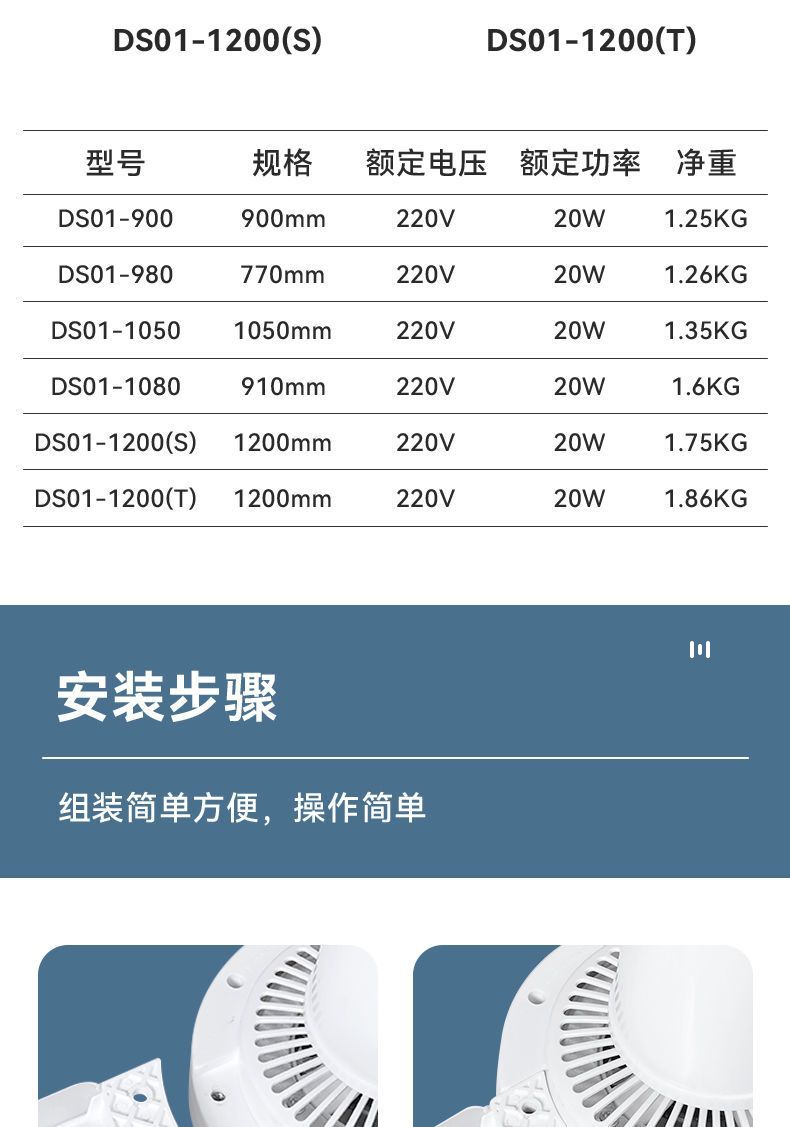 新款吊扇大风力客厅养殖场家用工业商用餐厅宿舍吊顶电风扇代 - 图1