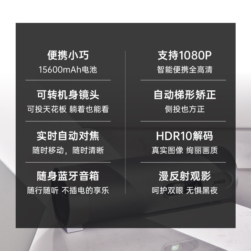 坚果云果y7投影仪家用小型移动电池 云果投影机