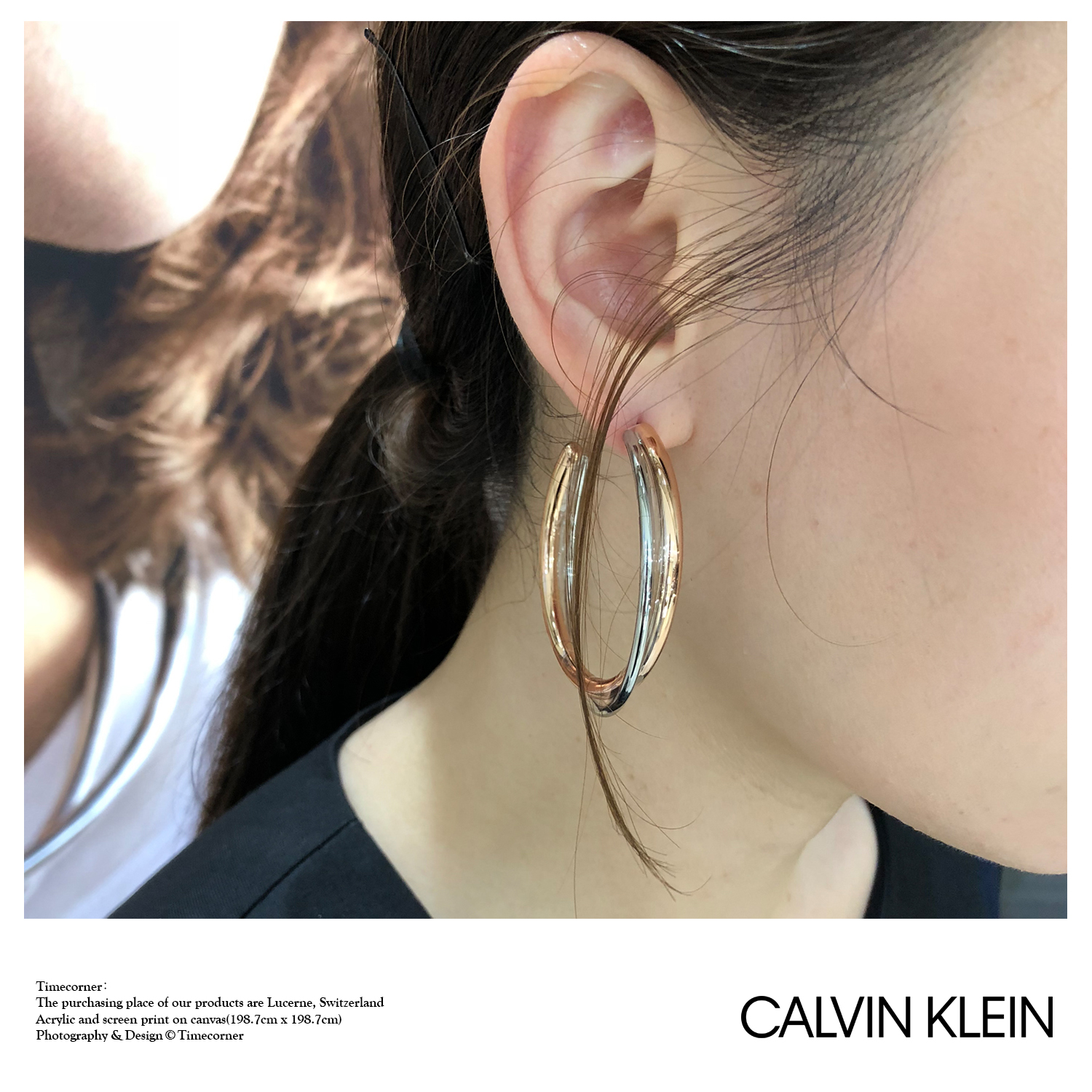 EARRINGS- 2016 CALVIN KLEIN DOUBLE KJ8XPE2001- CK女士耳环-图2