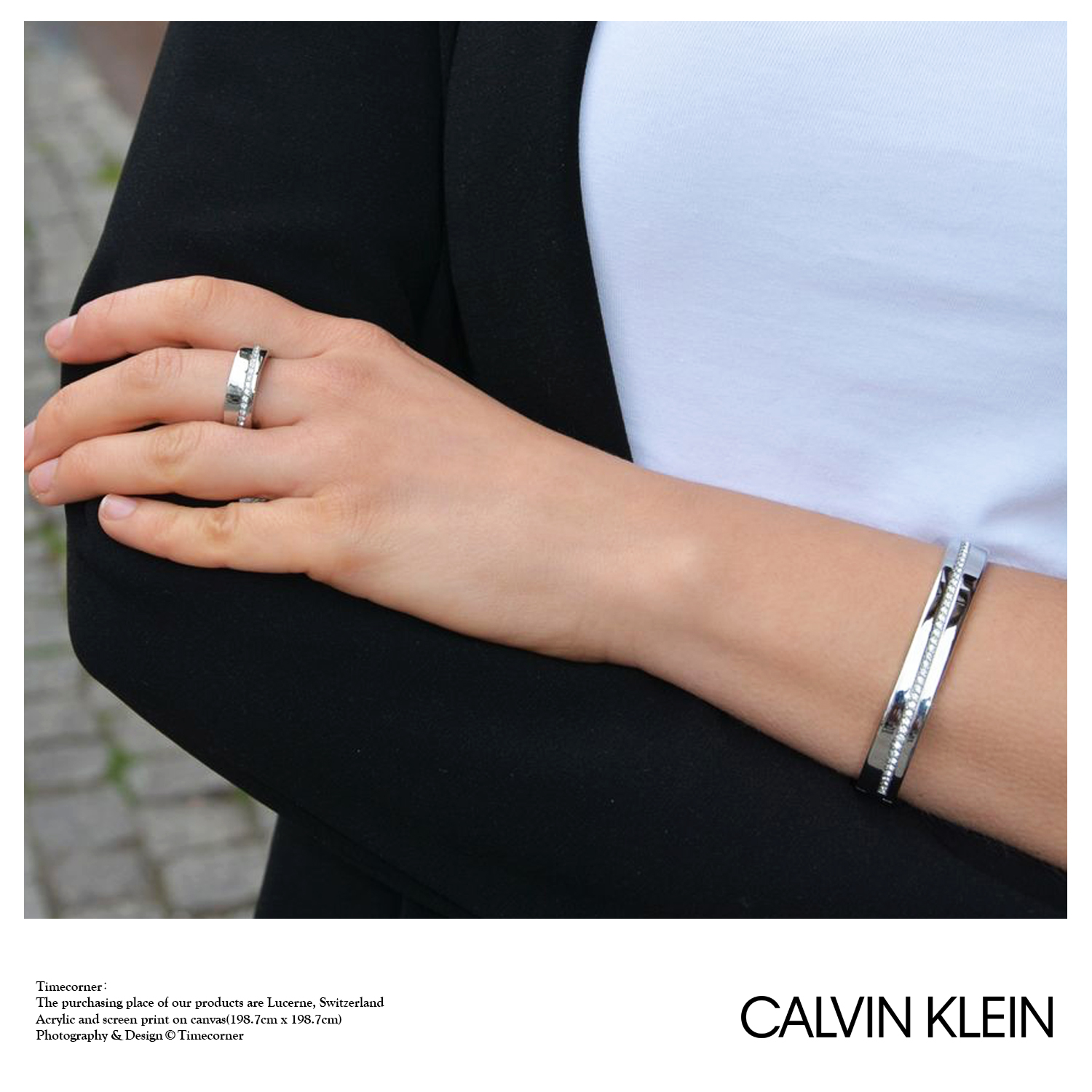 BANGLE- 2018 CALVIN KLEIN HOOK KJ06MD0401- CK流星情侣手镯-图1