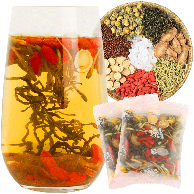 清肝明目金银花牛蒡根组合决明子茶 茉菊养生茶