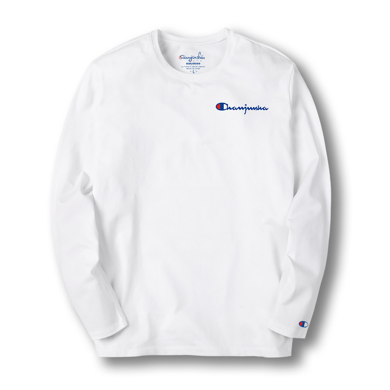 冠军说春秋季新款纯棉男士潮打底衫 冠军说T恤