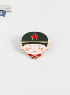 阅兵军旅服装胸针可爱国庆徽章情侣别针学生包包装饰配饰个性徽章