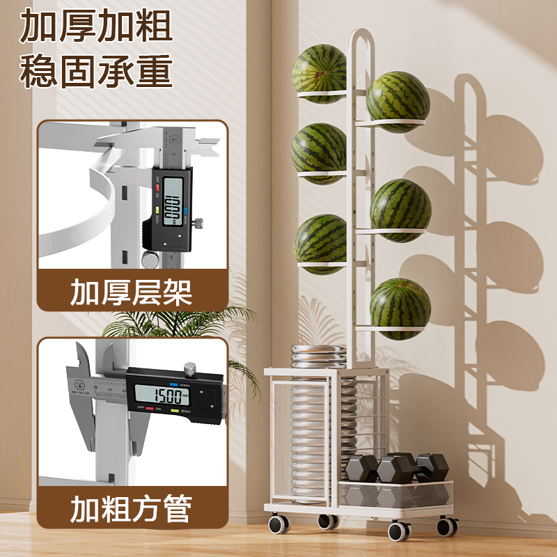 篮球收纳架家用客厅玩具落地置物架放球类运动器材瑜伽垫收纳架子 - 图1