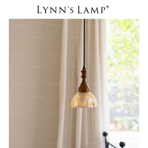 Lynn's立意 法式床头吊灯 卧室高级感浪漫玄关飘窗装饰阳台吊线灯 - 图0
