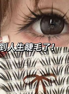 昙雅淡颜小珊瑚免胶假睫毛法式嫁接感女团睫毛自然清冷高智氛围感