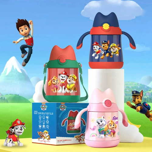 Мультяшный детский стакан, портативная трубочка для школьников для детского сада из нержавеющей стали со стаканом