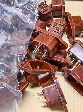 包邮100个 16A耐高温胶木壳电饭锅座子 三孔座 插片脚