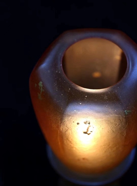 茶山里 心缘甄 星月琉璃灯罩琉璃烛台茶道配件手工