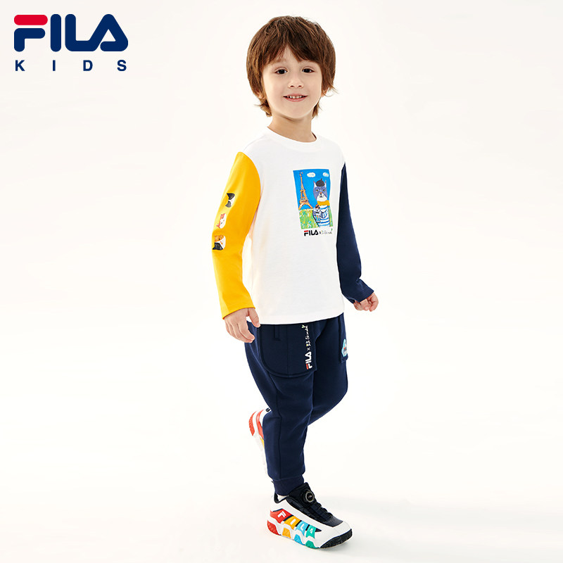 fila童装男童2022春季新款宝宝裤子 FILA童装裤子
