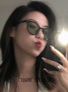 2026新款潮小脸橘黄色复古墨镜女夏感ins网红街拍太阳眼镜男