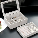 Кольцо, коробочка для хранения, коробка для хранения, серьги, аксессуар, брендовое вместительное и большое ювелирное украшение