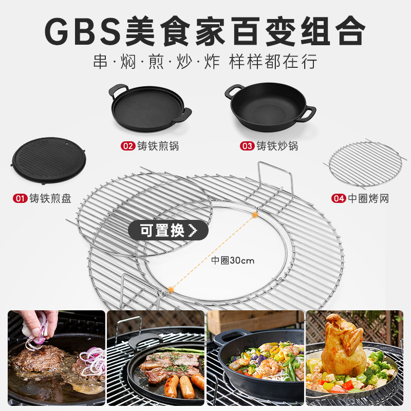 燃客庭院烧烤炉家用美式木炭焖烤炉苹果烤鸡炉别野庭院烤炉户外 - 图2