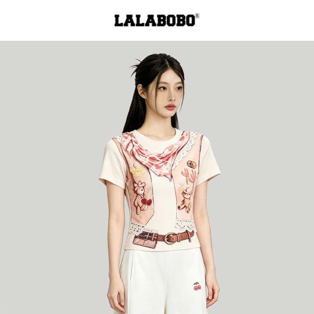 ຕົ້ນສະບັບ 3D Retro Print Western Vest ແຂນສັ້ນ T