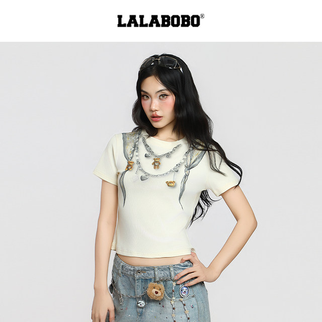 ຜ້າພັນຄໍ Silk scarf icy cool slim fit right shoulder T-shirt