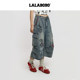 LABO graffiti jeans ຕັດຂາກວ້າງ