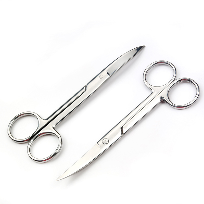 医用造口袋弯剪不锈钢剪刀外科剪刀弯头剪头加厚手术美容剪刀-图0