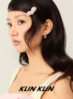 KLINKLIN蕾丝十字花耳钉轻奢耳环C形送礼物精致小众原创设计感