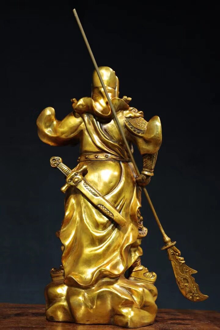 纯铜武财神关公神像摆件关羽关二爷居家乔迁店铺开业供奉关帝爷_虎窝淘