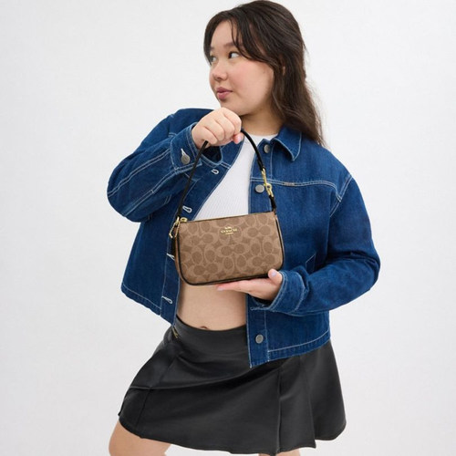 COACH/蔻驰官方 奥莱款Nolita 19女单肩手提包腋下包麻将包CW426 - 图3