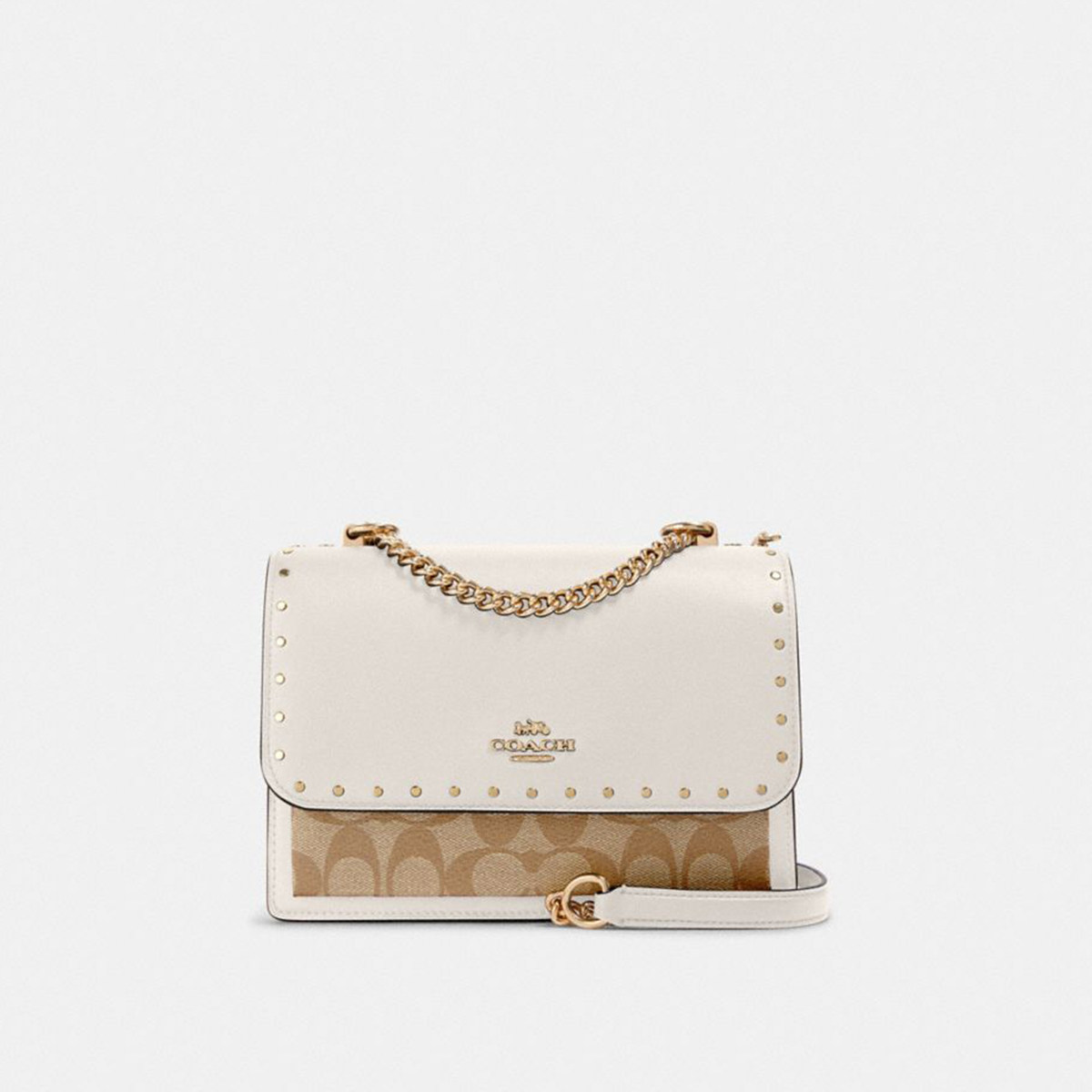 coach /蔻驰官方女士铆钉斜挎包 COACH海外女士包袋