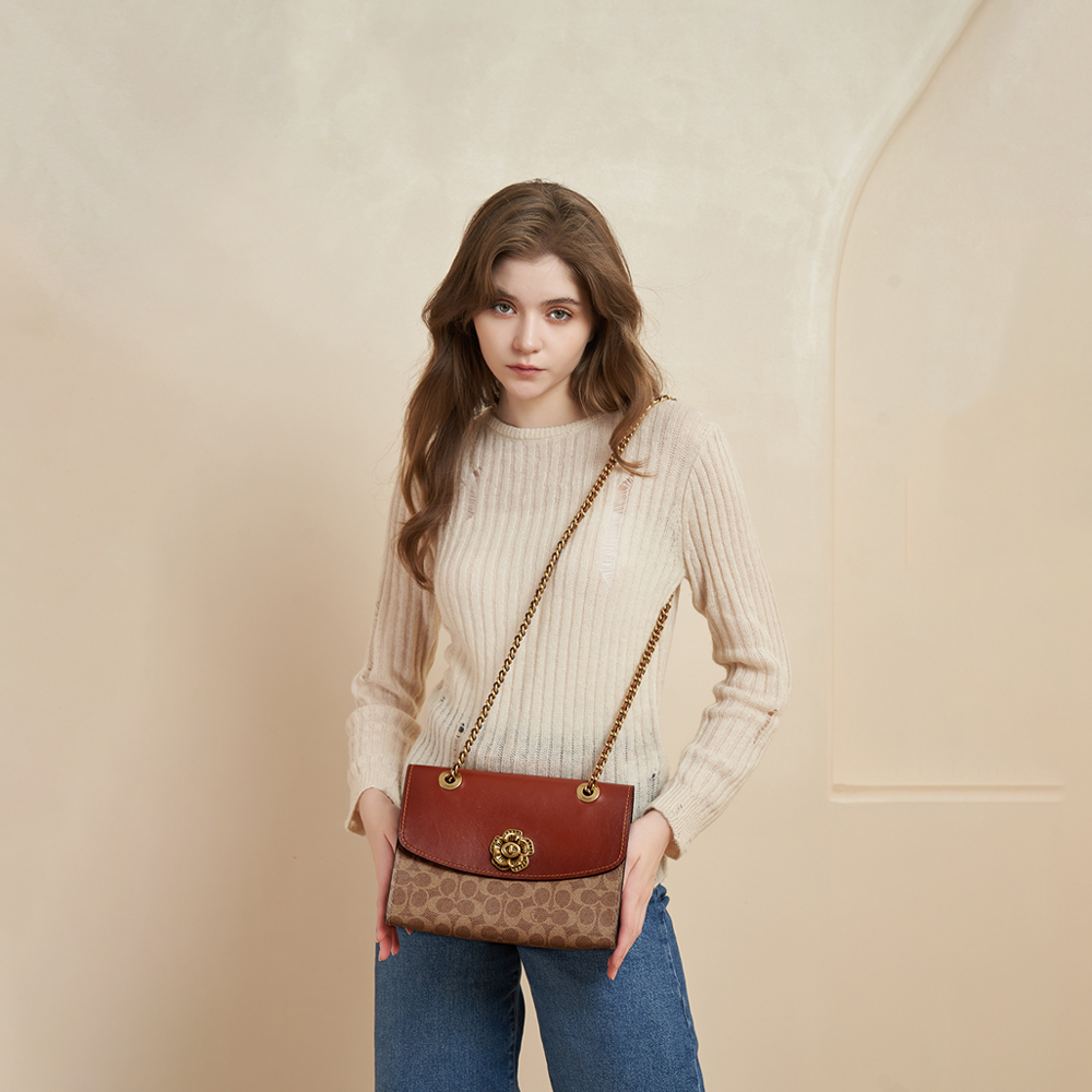 coach /蔻驰官方专柜款大号链条包 COACH海外女士包袋