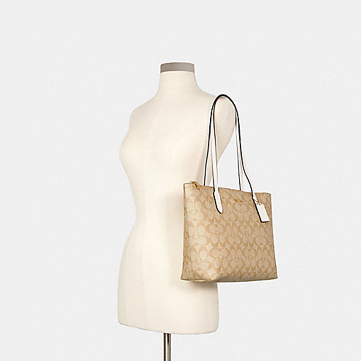 coach /蔻驰官方中号女士配皮pvc COACH海外女士包袋