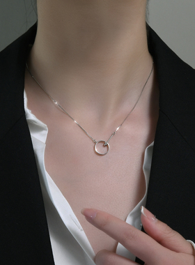 韩版圆环轻奢小众时尚风锁骨链
