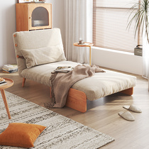 Sofa bed Folding Dual-use Living Room Multifunction Cloth Art Sofa Small Family Type Net Red solid wood telescopic single bed