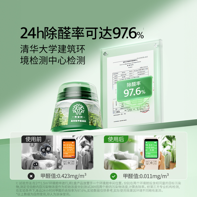 FOH希望树除甲醛大礼包甲醛清除剂果冻喷雾活性炭新房家用强力型