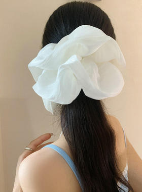 法式气质云朵泡泡满天星大肠发圈烫钻高级感女扎马尾皮筋气质头绳