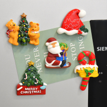 Cute solid resin Christmas tree fridge with suction iron stone magnetic sticker creative message post adornment children early to post