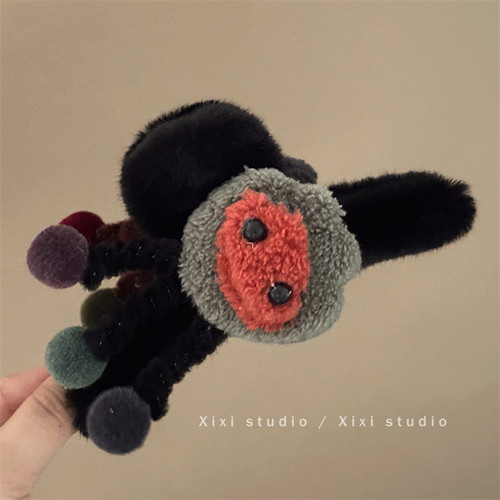 浪漫归属！15cm超大ab面毛绒抓夹！高级感鲨鱼夹发夹子头饰盘发器 - 图2