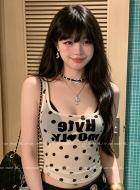 十字架双层叠戴项链女皮质锁骨链