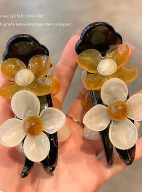 抓夹简约花朵丸子头神器