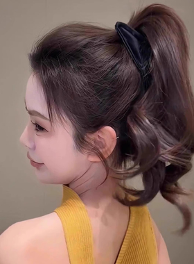 拯救扁塌头！缎面贝壳三角抓夹女