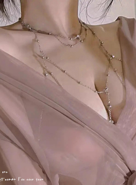 欧美纯欲风胸链女高级感