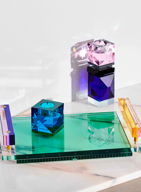 丹麦copenhagen水晶托盘欧式轻奢