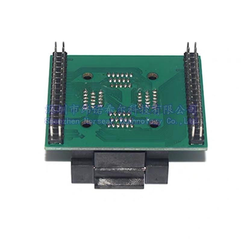 LQFP64烧录座 QFP64芯片IC测试座 STM32 TQFP64转DIP64 0.5MM脚距-图1