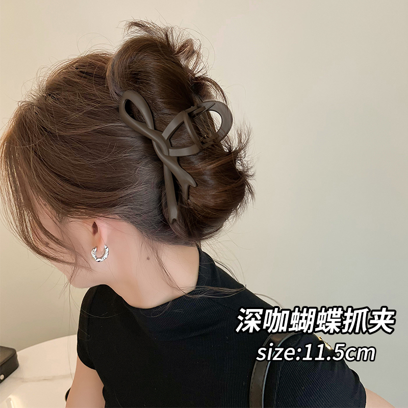 高级感大号夏天波浪抓夹女2024新款发夹后脑勺鲨鱼夹盘发夹子头饰