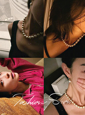 明星同款轻奢高级永久宝色项链