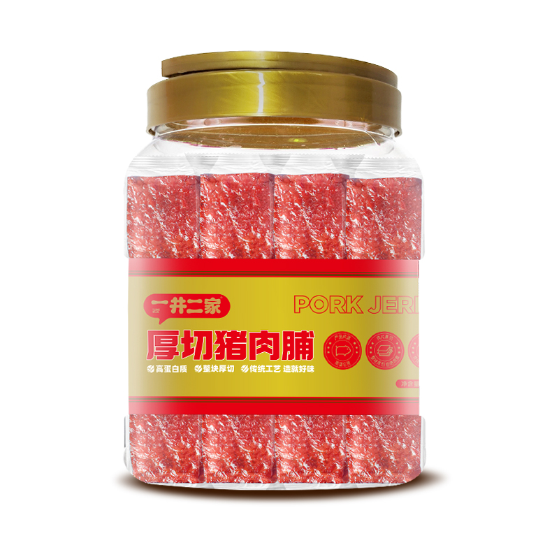 【一井二家】厚切猪肉脯干独立包装400g