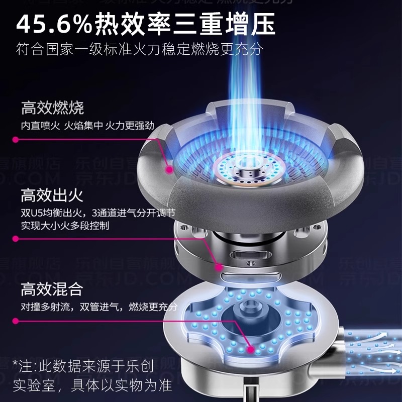 乐创商用天然气燃气灶单双灶台节能双头猛火灶厨房饭店专用大火力 - 图2