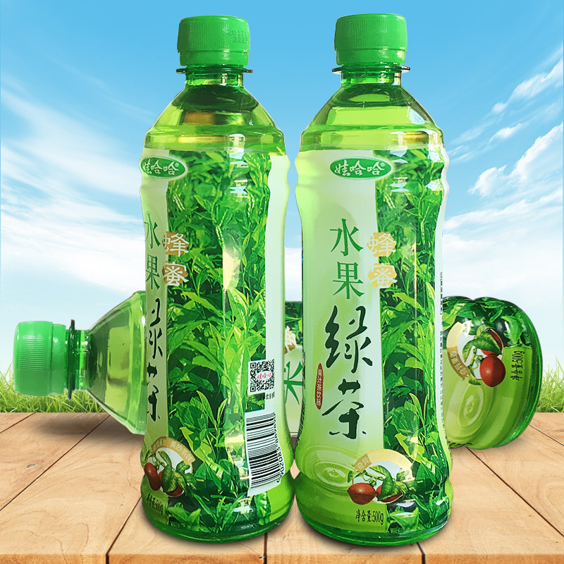 新货娃哈哈水果绿茶500ml*15瓶哇哈哈果汁茶饮料整箱多省包邮