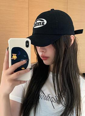 韩系风~ins同款百搭刺绣棒球帽休闲软顶大头鸭舌帽子男女显脸小潮