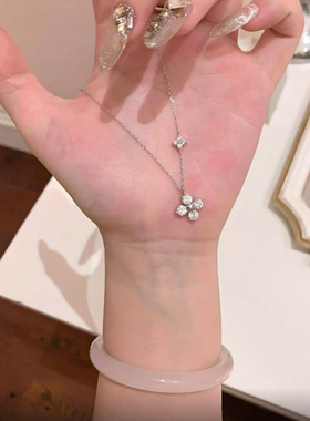 四叶草项链女轻奢小众设计百搭日常高级感锁骨链送女友礼物520